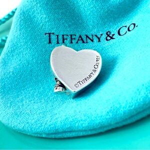 Tiffany & Co I Love You Heart Padlock Lock Charm Pendant